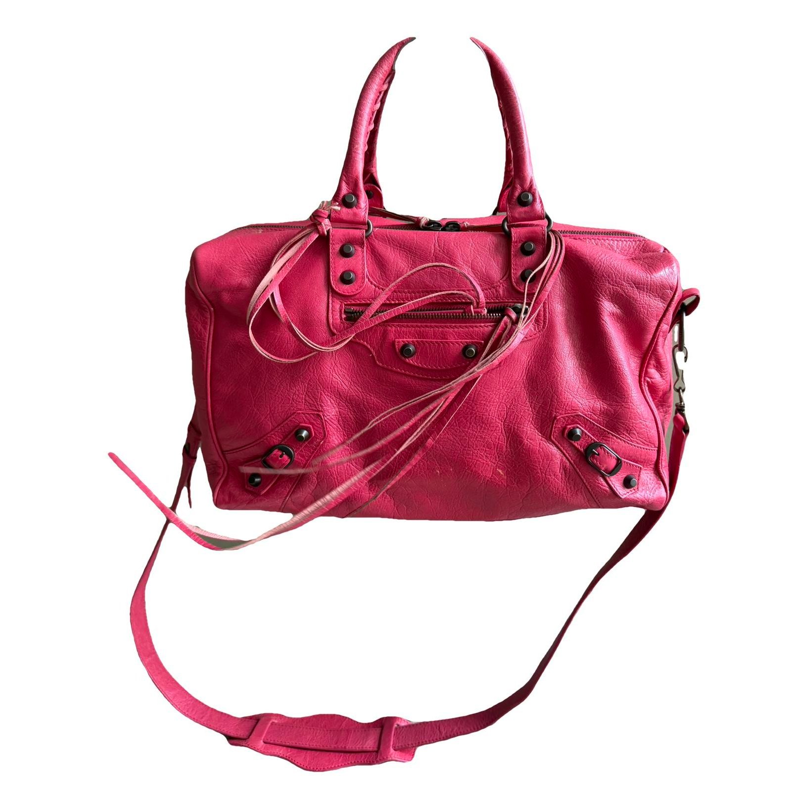 City leather handbag