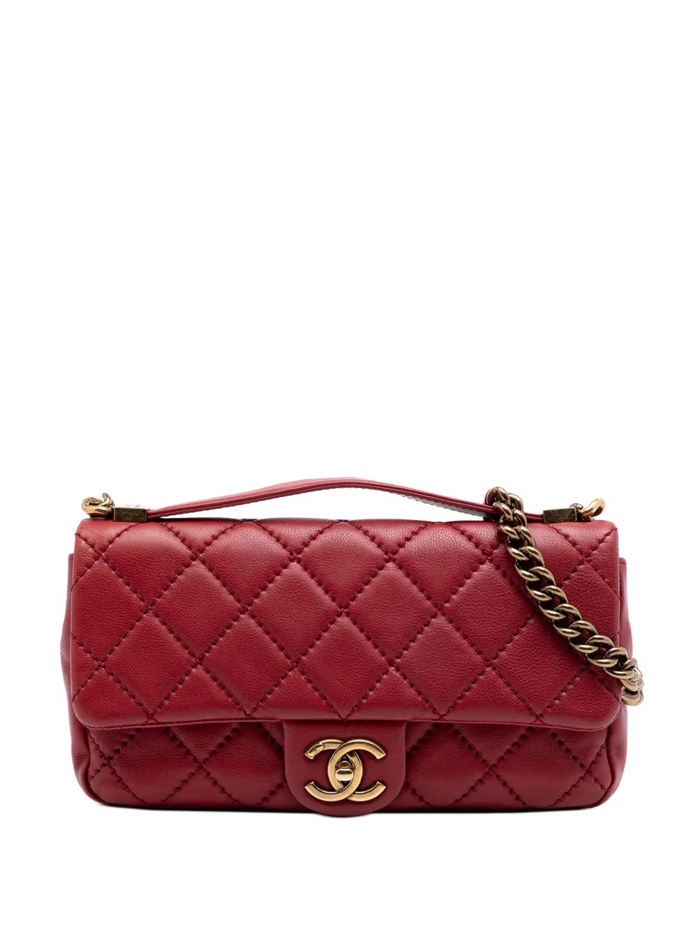 2014-2015 Medium Stitched Calfskin Urban Day Flap satchel