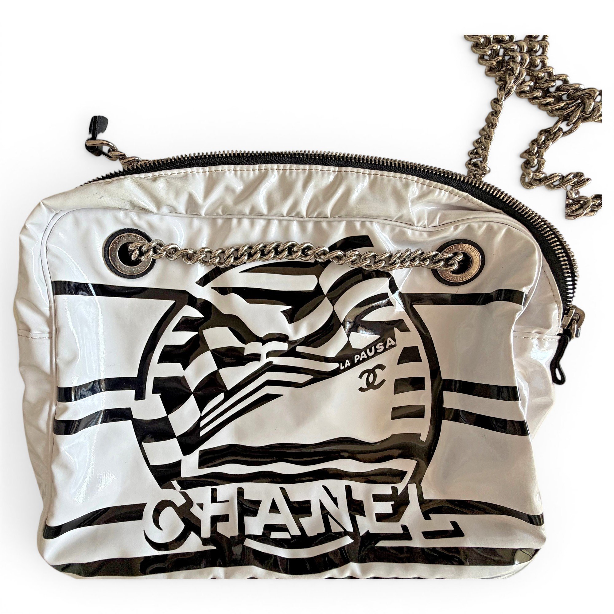 Vinyl crossbody bag