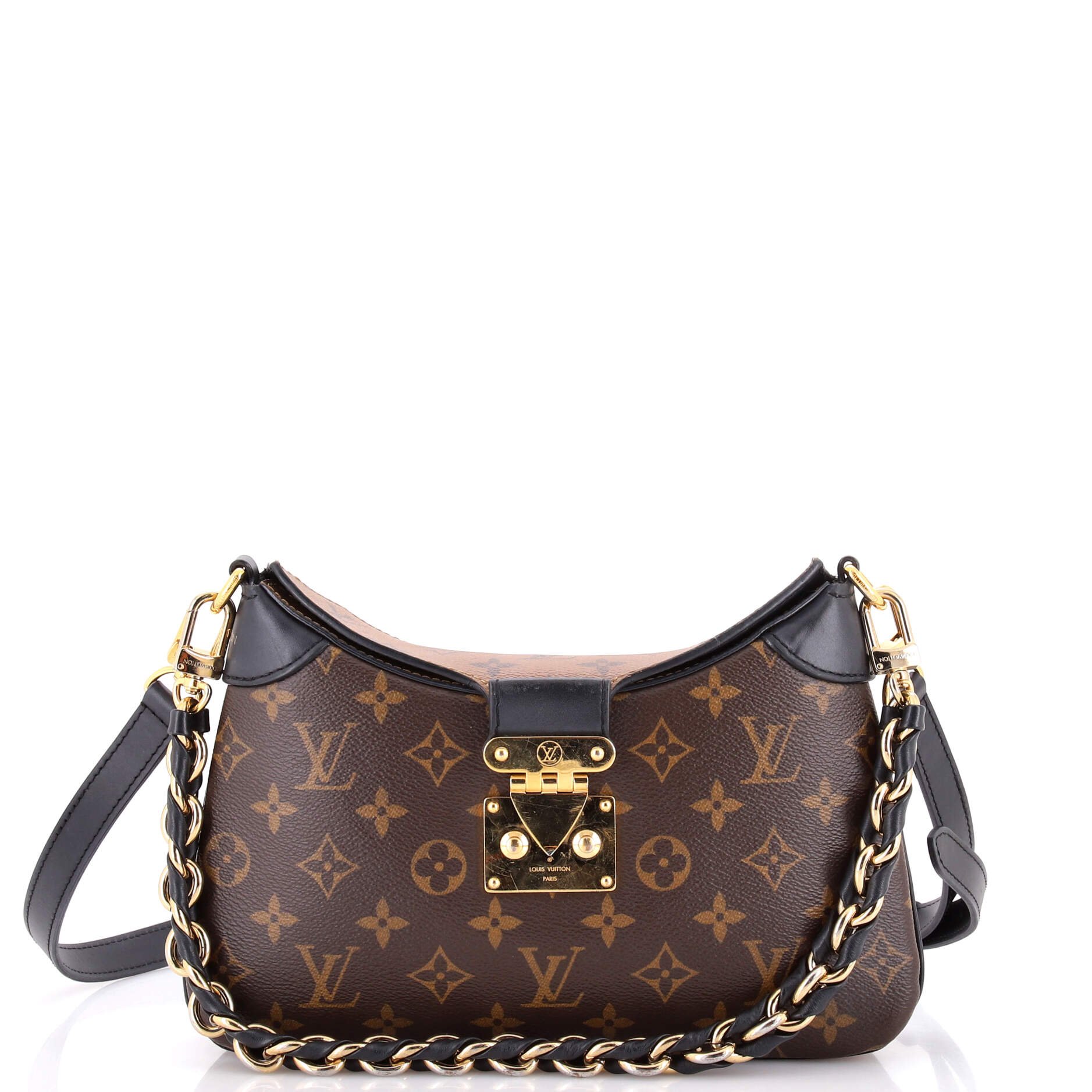 LV Twinny Handbag Monogram Canvas and Reverse Monogram Canvas with Leather