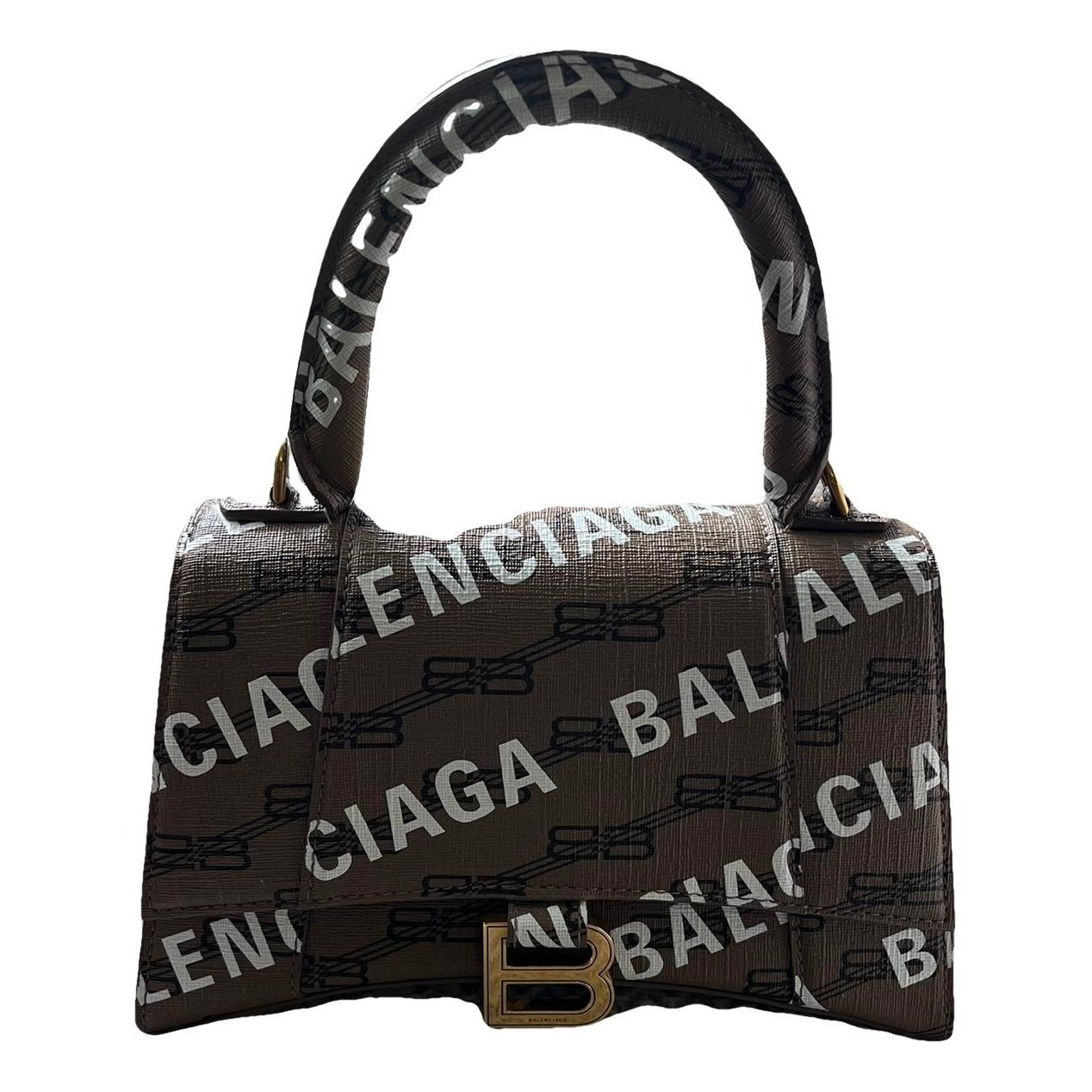 Hourglass leather crossbody bag