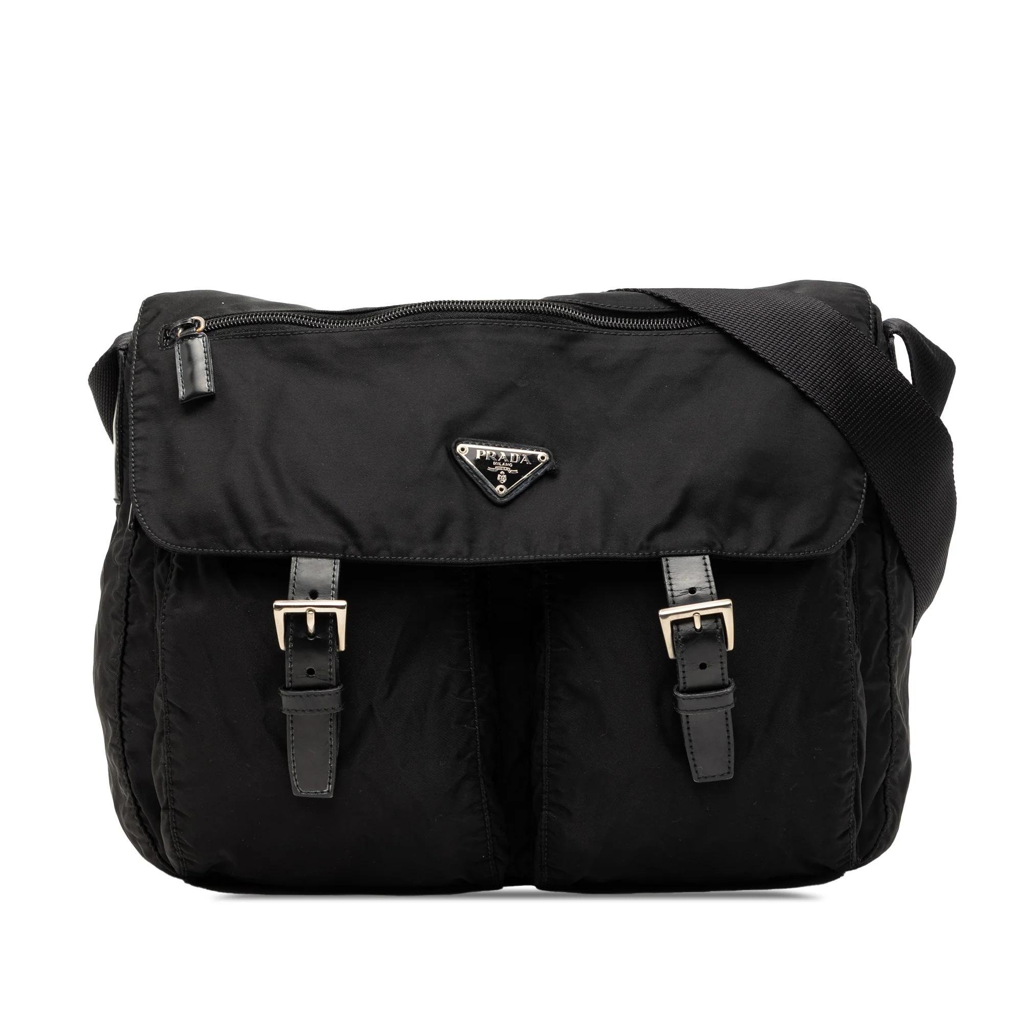 Buckle leather crossbody bag
