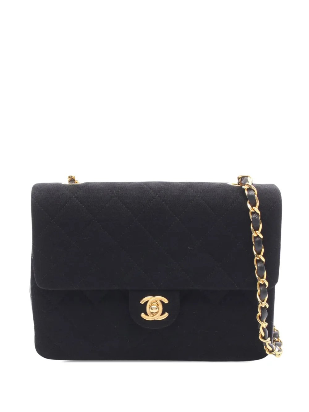 1989-1991 Mini Quilted Jersey and Lambskin Square Flap crossbody bag