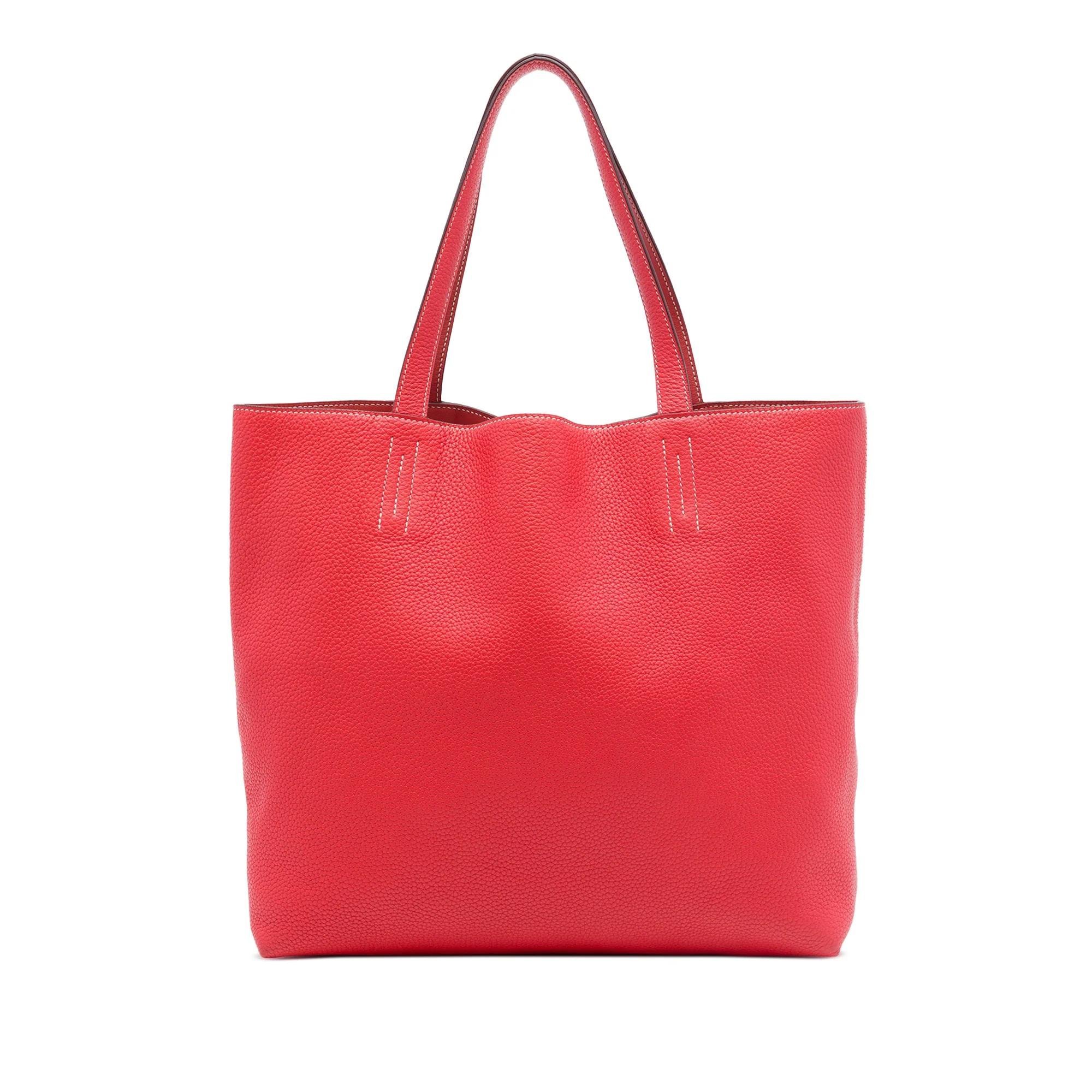 Double sens leather tote
