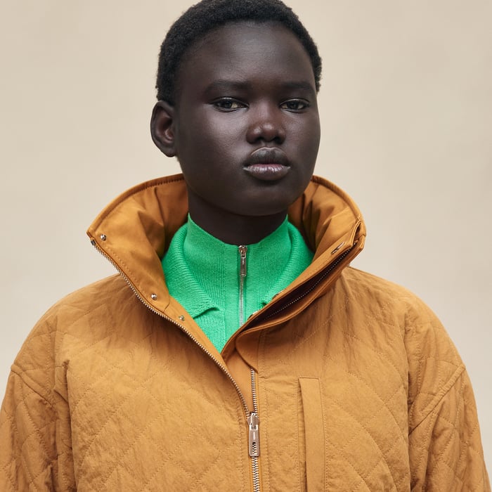 Marron Ocre Reversible Parka
