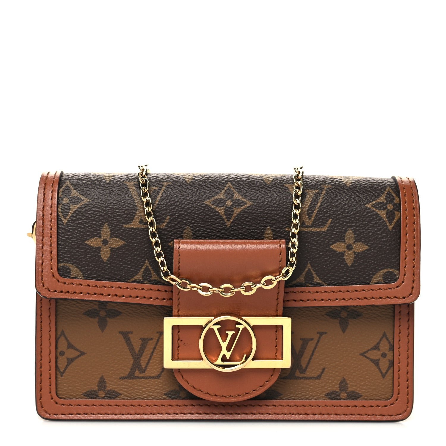 Louis Vuitton Reverse Monogram Dauphine Chain Wallet