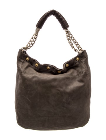 Suede Top Handle Bag