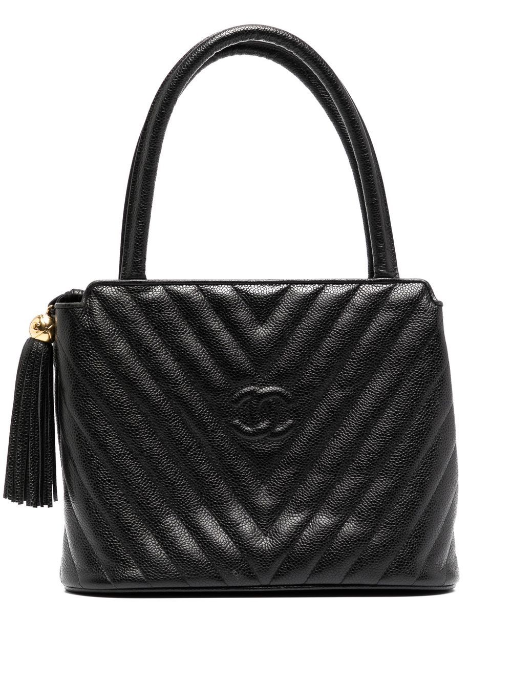 1992 CC V-stitch top-handle bag