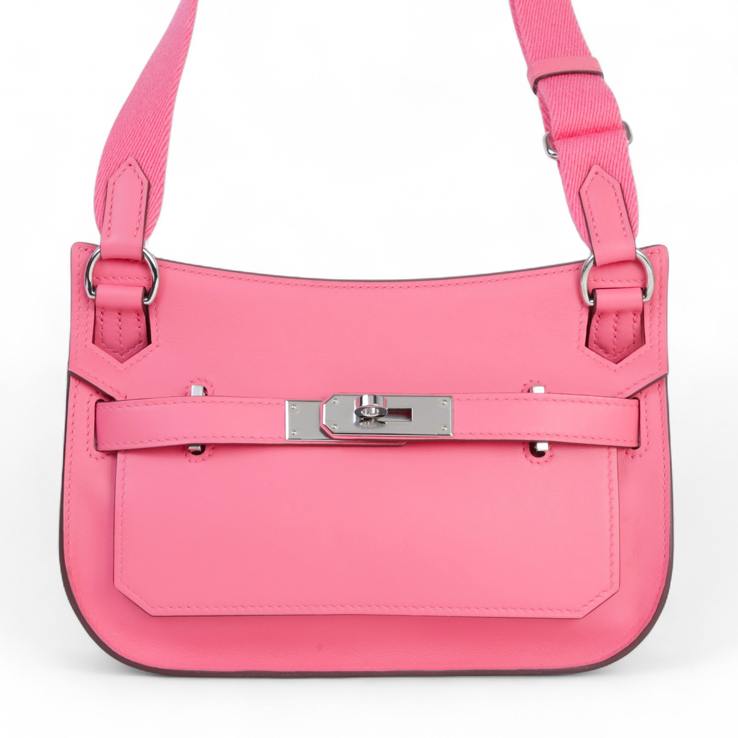 Hermes Very Good ( Rank A) HERMÈS Jypsiere Mini Rose Azalee (8W) Swift Palladium hardware B (2023)