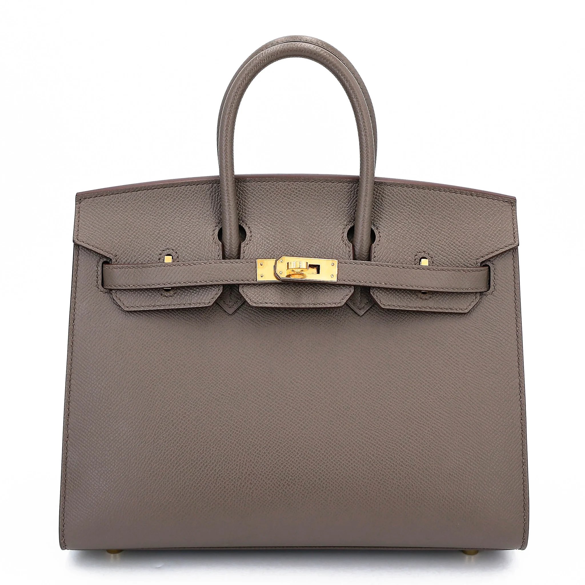 Hermes Birkin 25 Sellier Etain (8F) Epsom Gold hardware Z (2021)