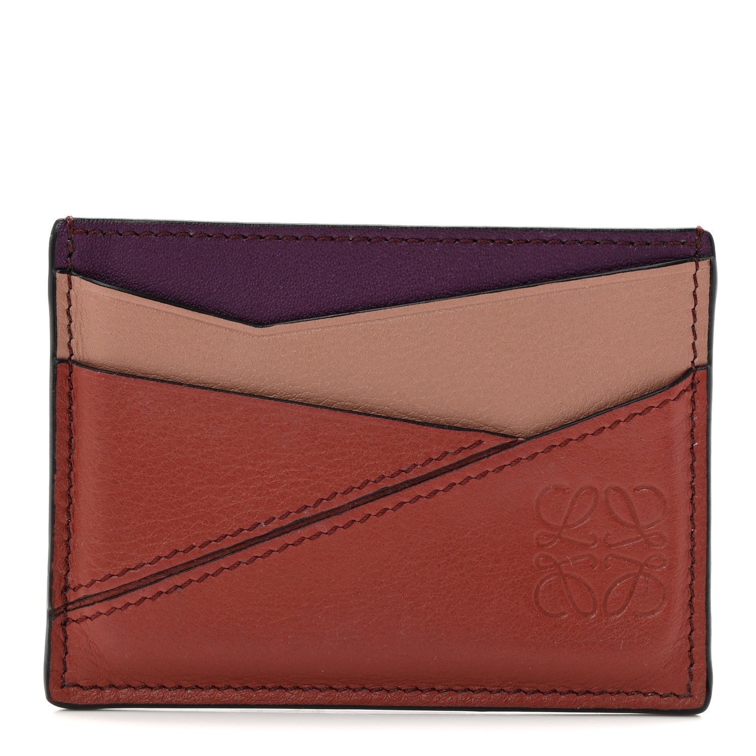 Loewe Calfskin Puzzle Colorblock Card Holder Multicolor