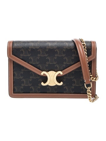 Celine Triomphe Wallet on Chain Margo