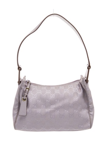 GG Canvas Schultertasche Lila Vintage