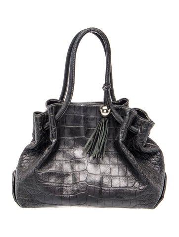 Embossed Leather Shoulder Bag