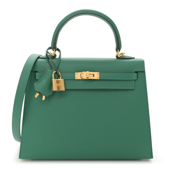 Hermes Epsom Kelly Sellier 25 Vert Vertigo