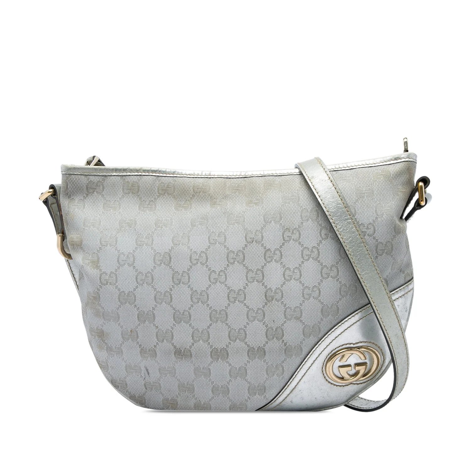 Medium GG Canvas New Britt Half Moon Crossbody