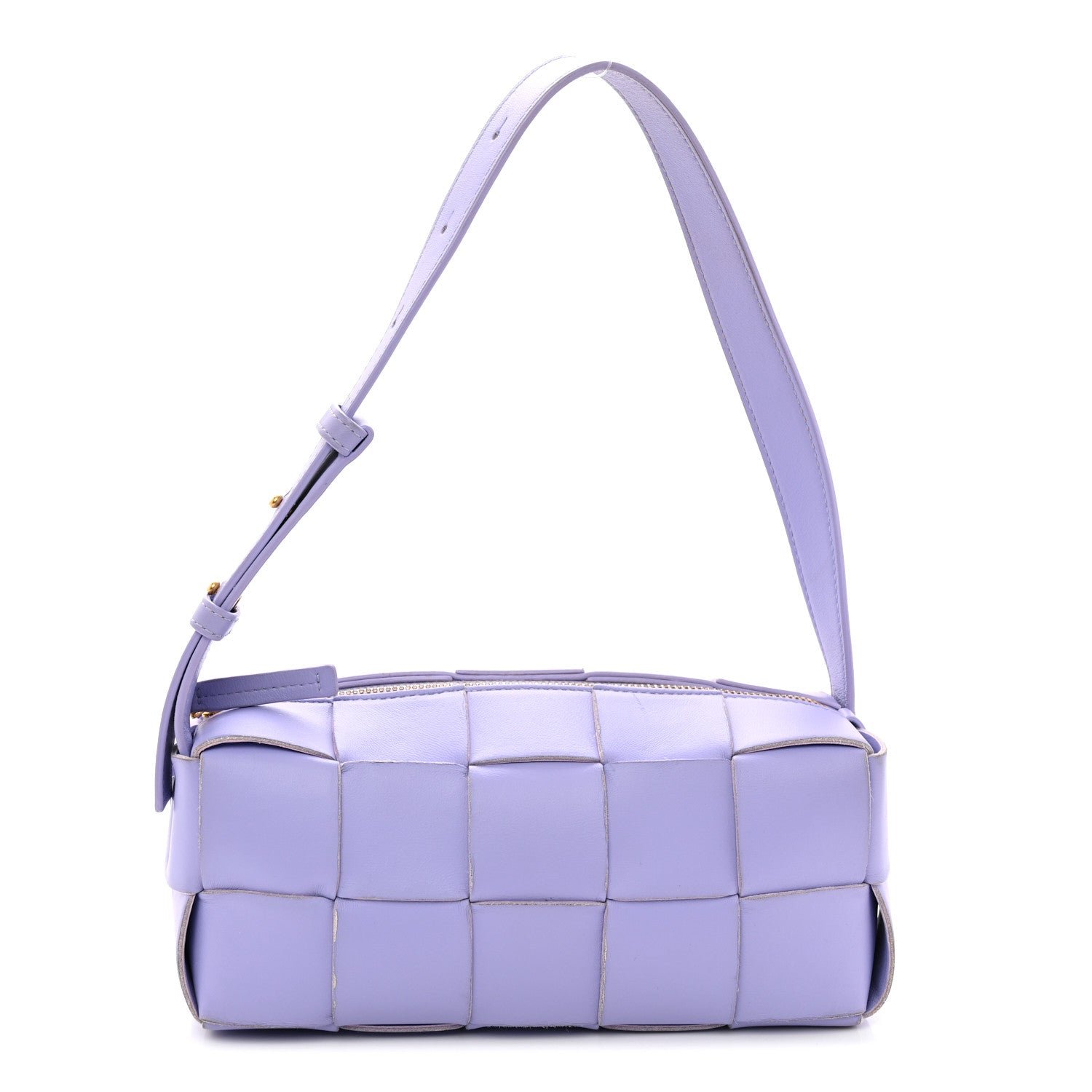 Bottega Veneta Lambskin Maxi Intrecciato Small Brick Cassette Bag Wisteria
