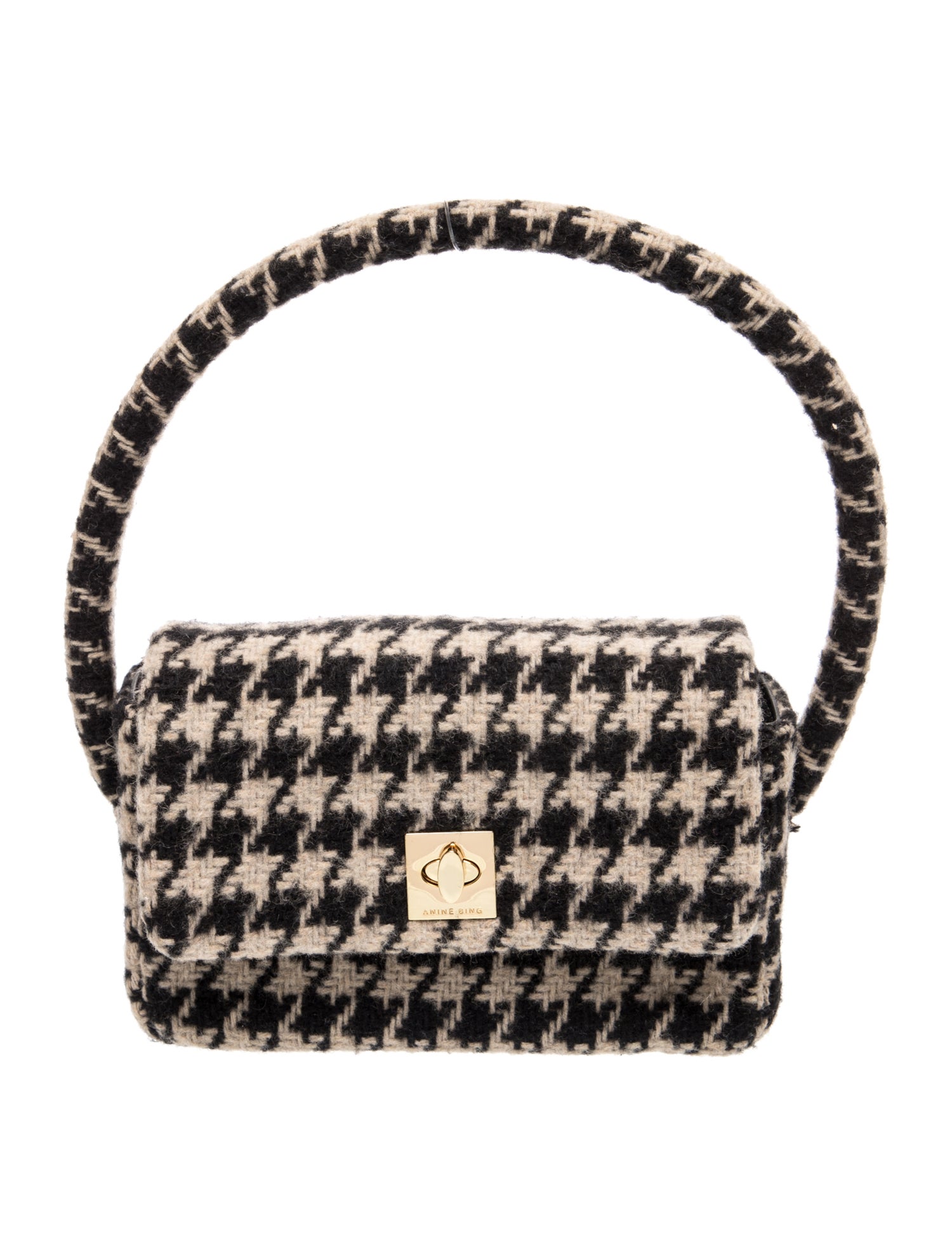 Anine Bing Tweed Top Handle Bag