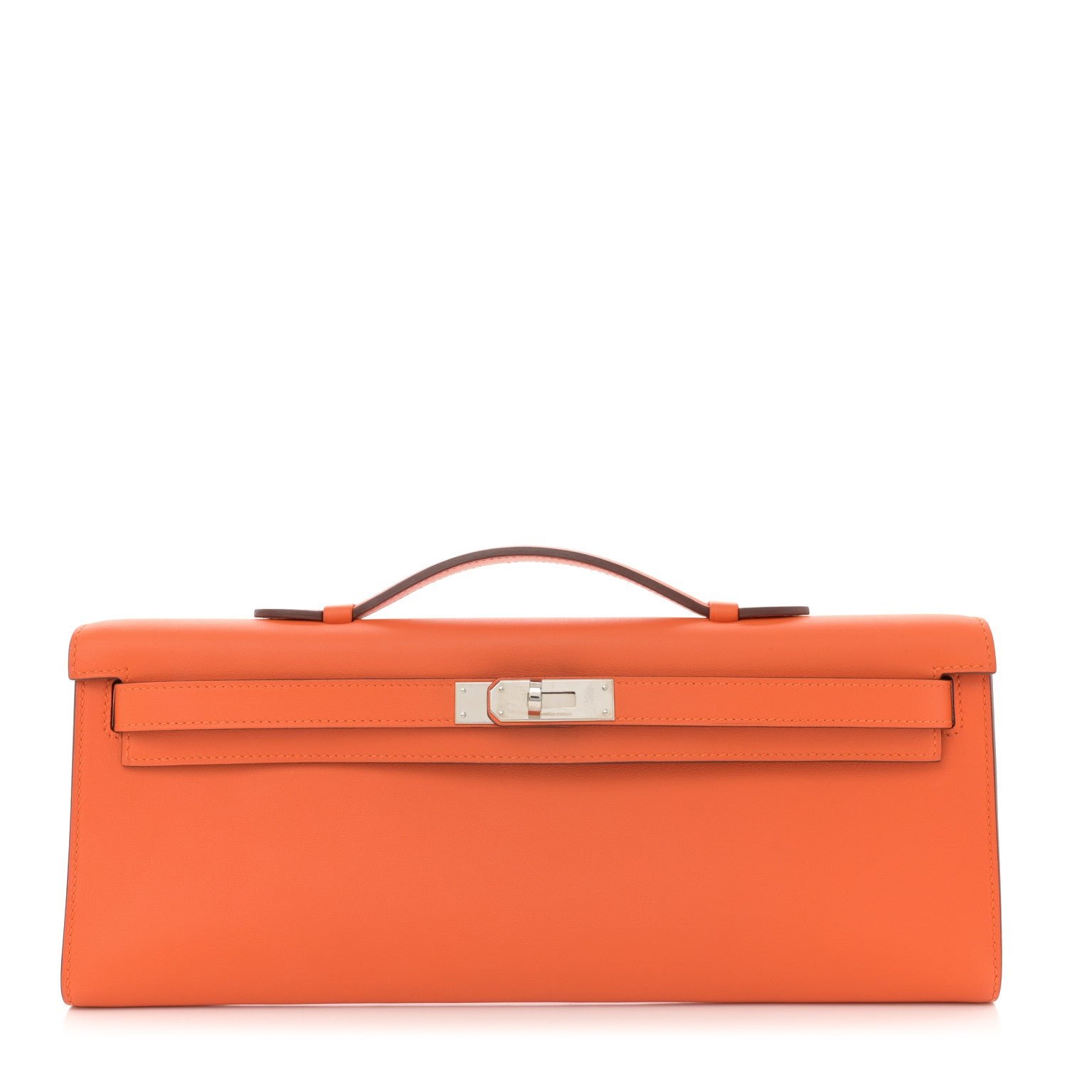 Hermes Swift Kelly Cut Clutch Pochette Orange