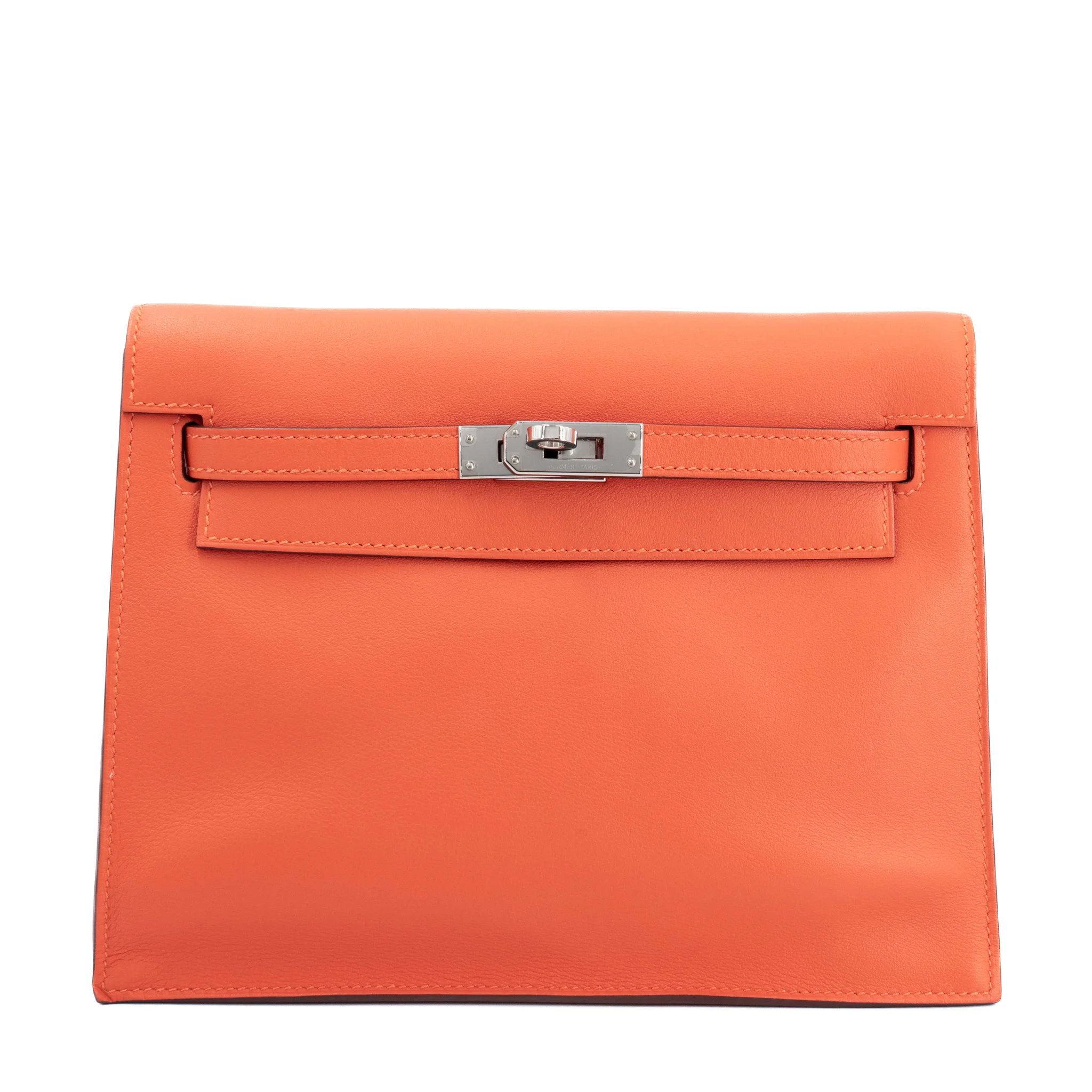 Excellent ( Rank SA ) HERMÈS Kelly Danse Orange (93) Swift Palladium hardware W (2024)
