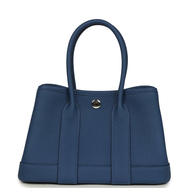 Hermes Hermes Garden Party Neo 23 Bleu Tie Togo Palladium Hardware