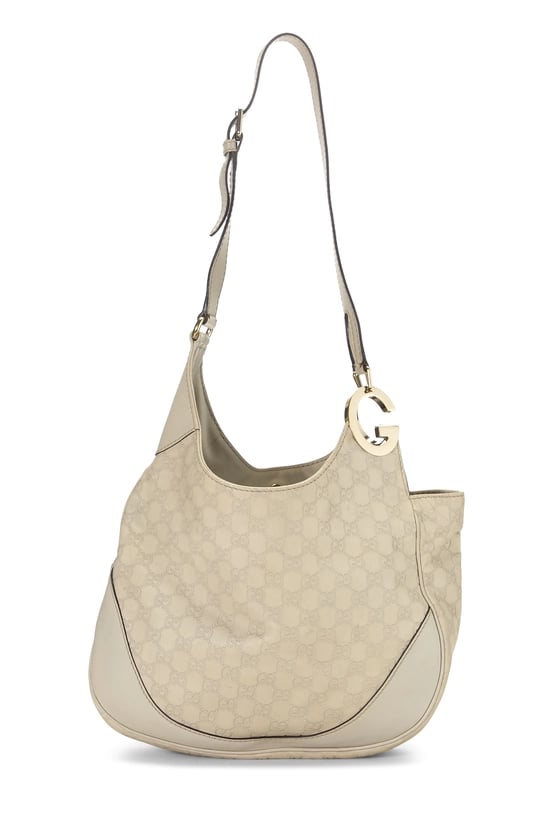 White Guccissima Charlotte Hobo Bag