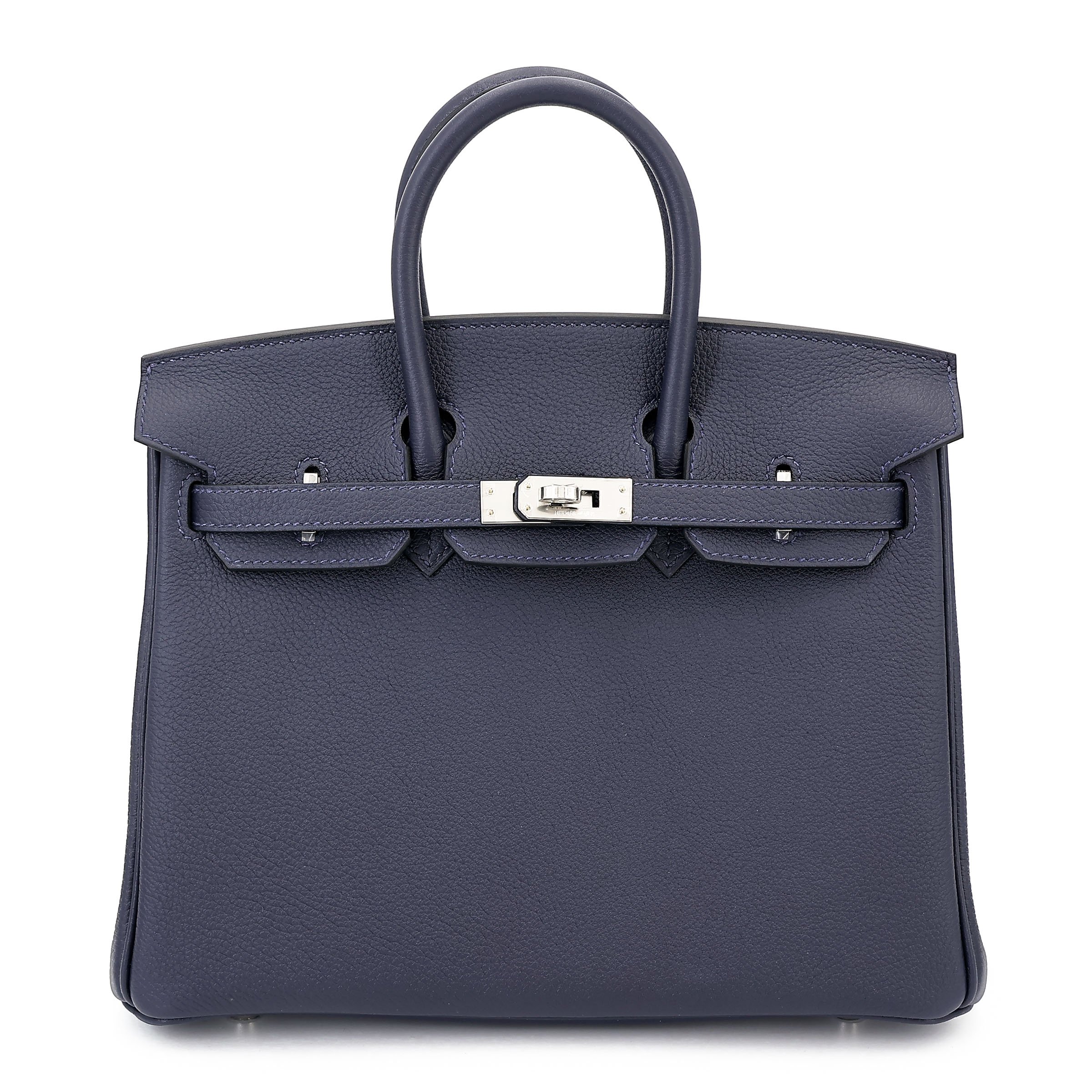 Hermes Brand New ( Rank N ) HERMÈS Birkin 25 Bleu Nuit (2Z) Togo Palladium hardware K (2025)