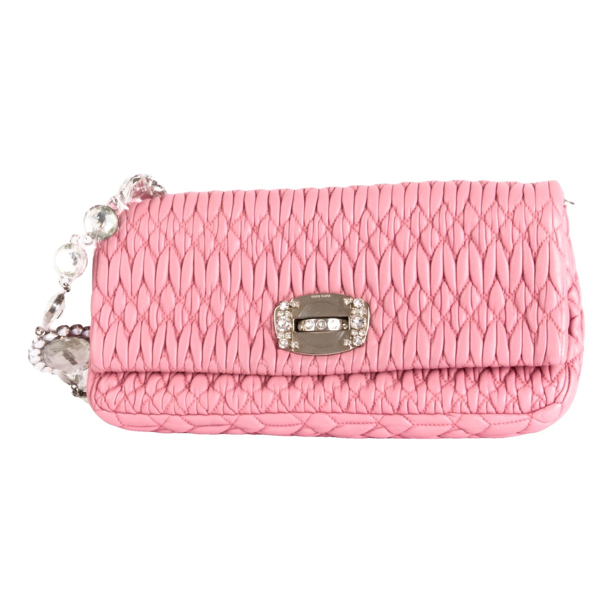 Matelassé leather handbag