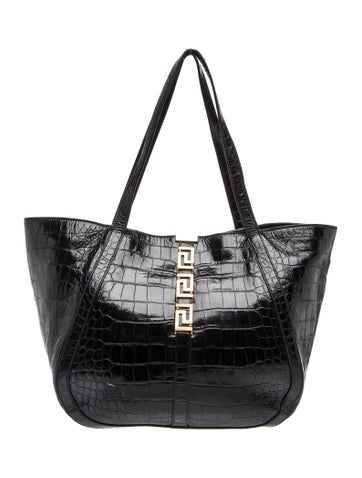 Versace Embossed Leather Tote