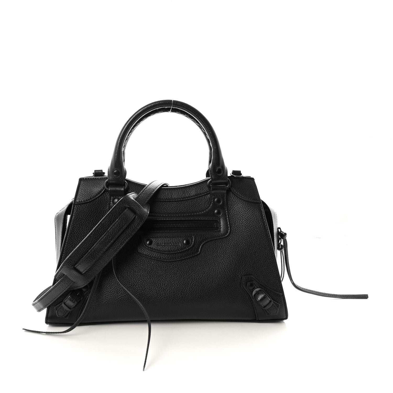 Balenciaga Grained Calfskin Neo Classic Black Hardware S City Black