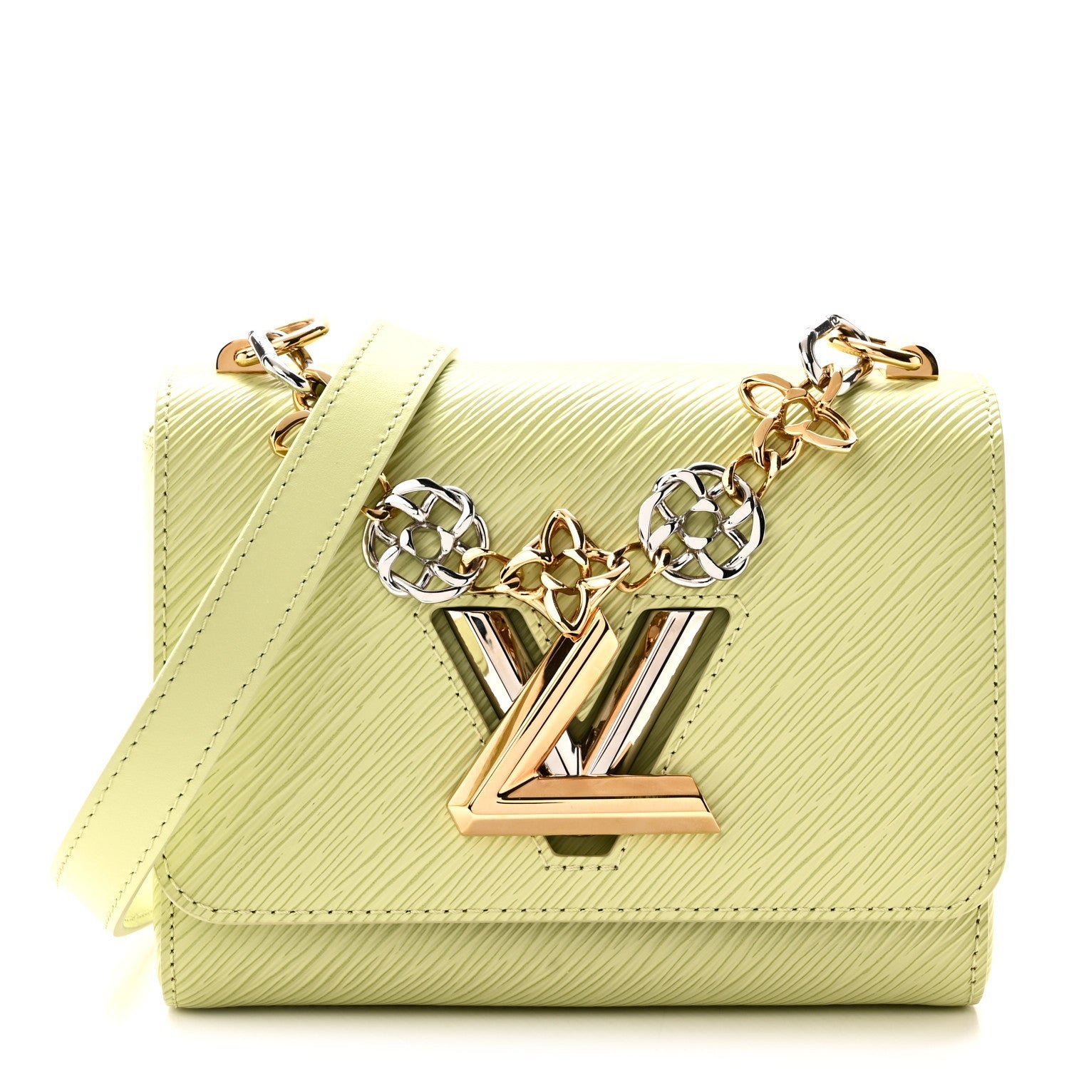 Louis Vuitton Epi Twist Braided Chain Shoulder Bag PM Vert Noto