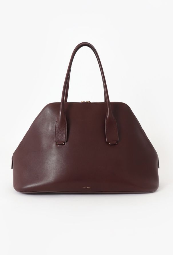 The Row Burgundy Large Devon Bag
