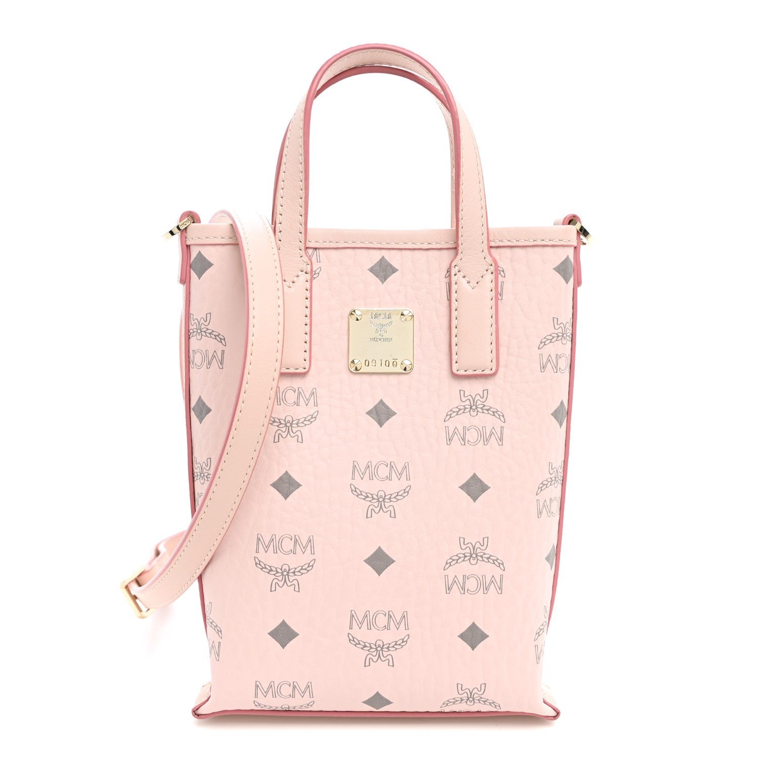 MCM MCM Visetos X-Mini Aren Tote Powder Pink