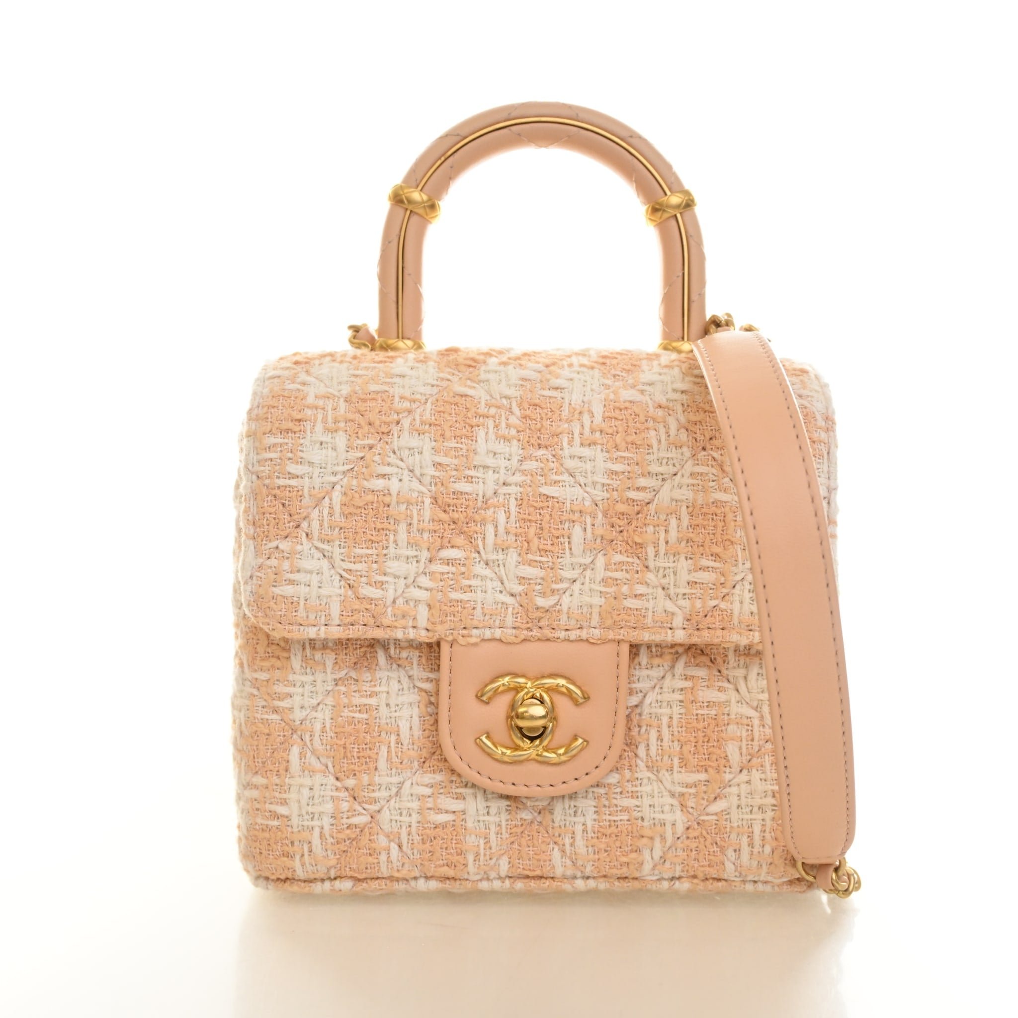 Chanel Mini Tweed Crush Top Handle Flap Bag