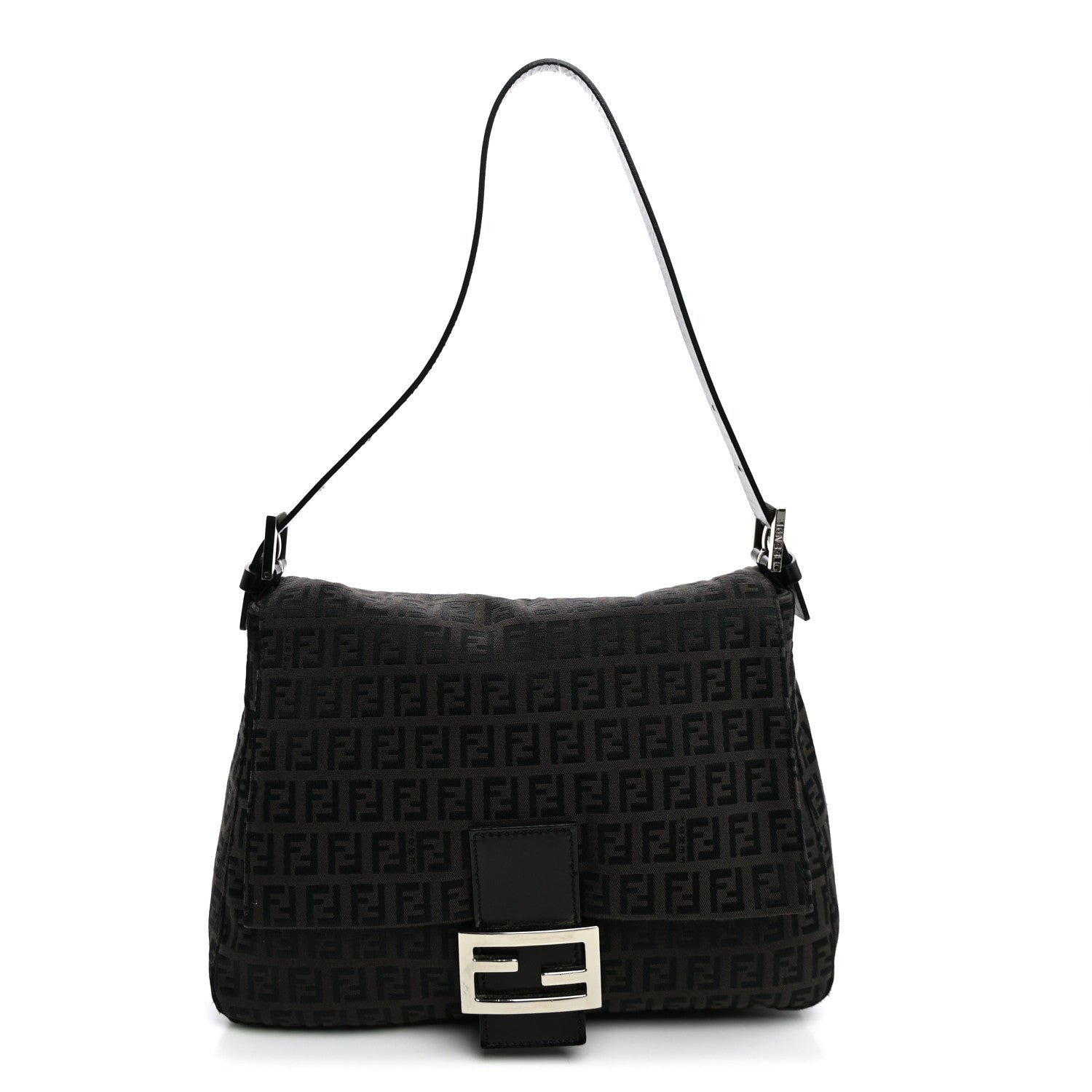 Fendi Zucchino Mama Baguette Black Moro