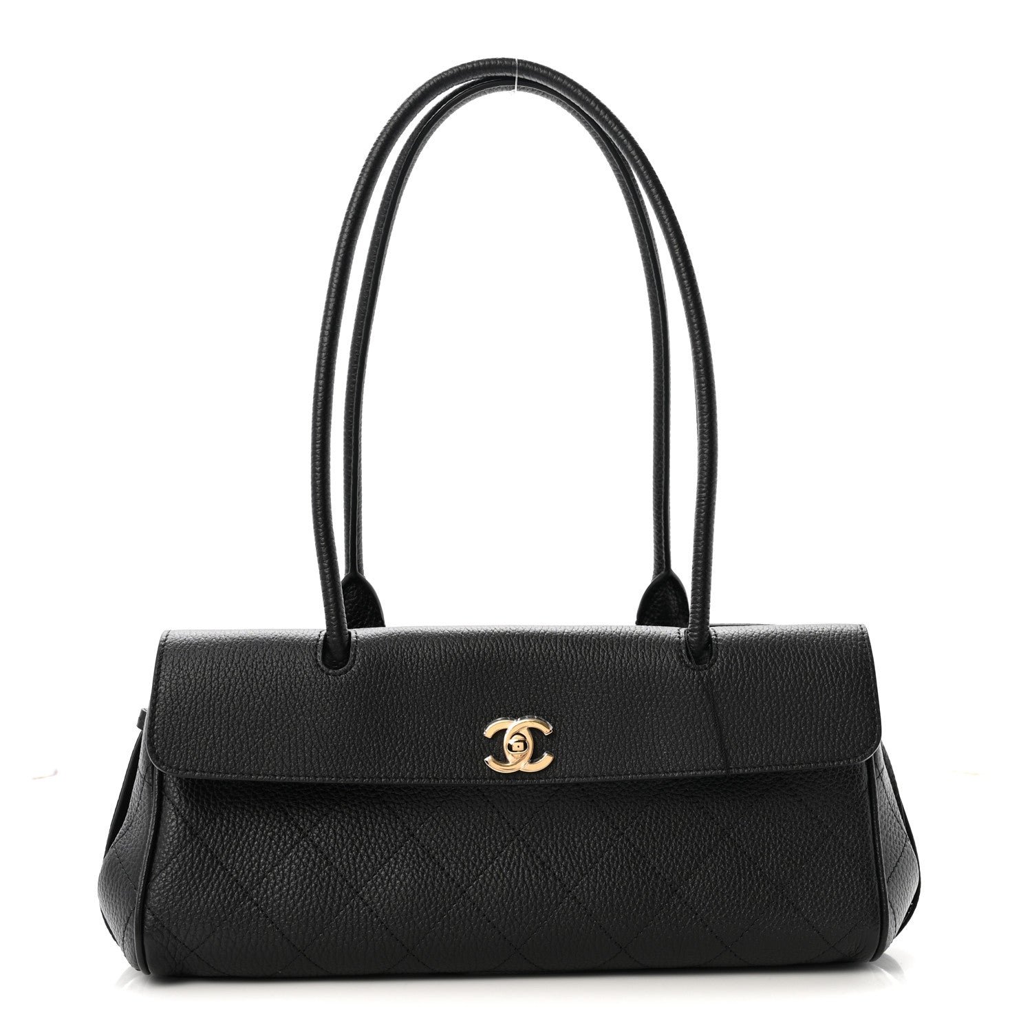 Chanel Grained Calfskin Stitched Urban Essentials Small Shopping Bag Black