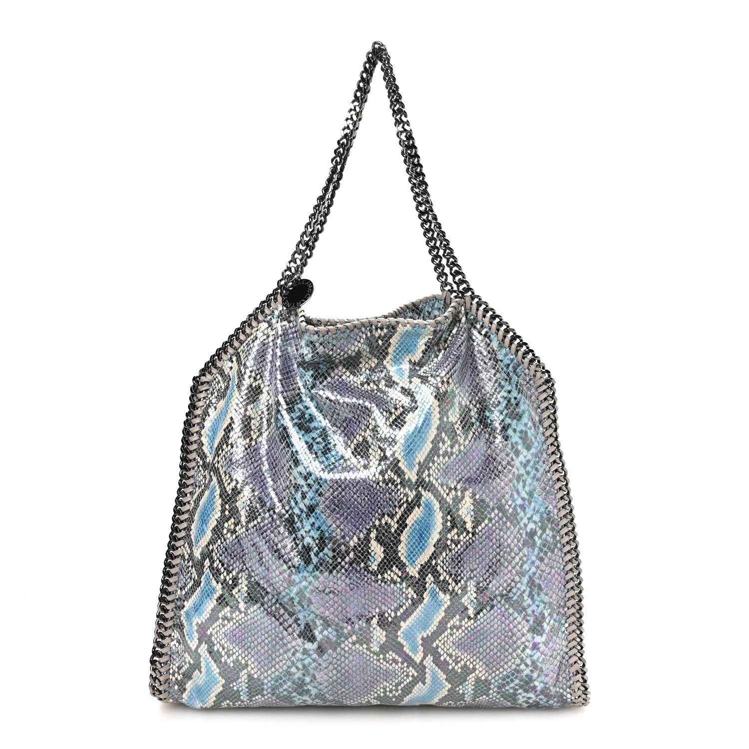 Stella McCartney Stella McCartney Eco Python Oleographic Big Falabella Tote Navy