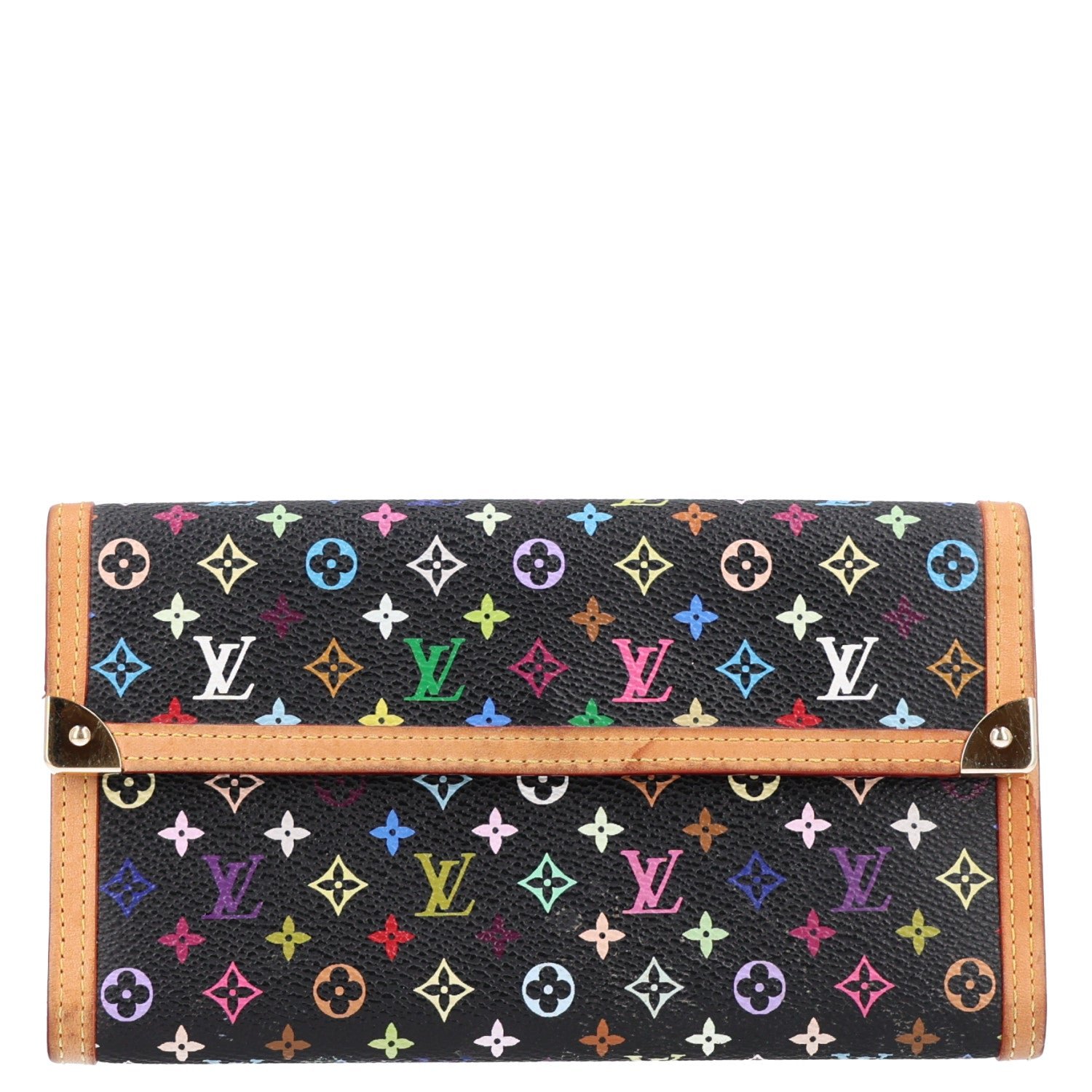 Louis Vuitton Monogram Multicolor Porte Tresor International Wallet Black