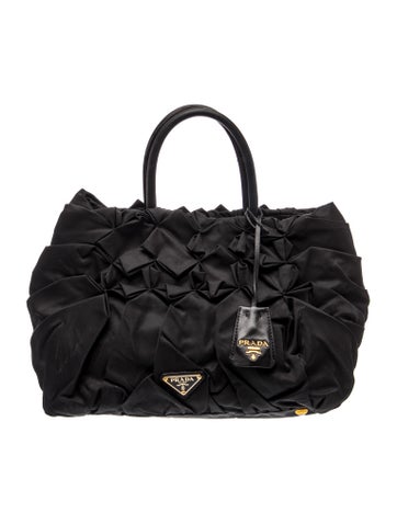 Tessuto Nylon Top Handle Bag