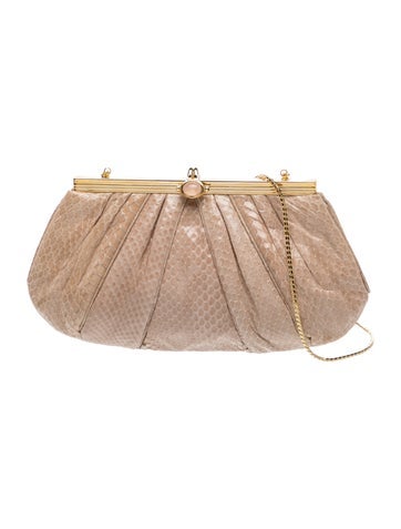 Embossed Leather Evening Bag