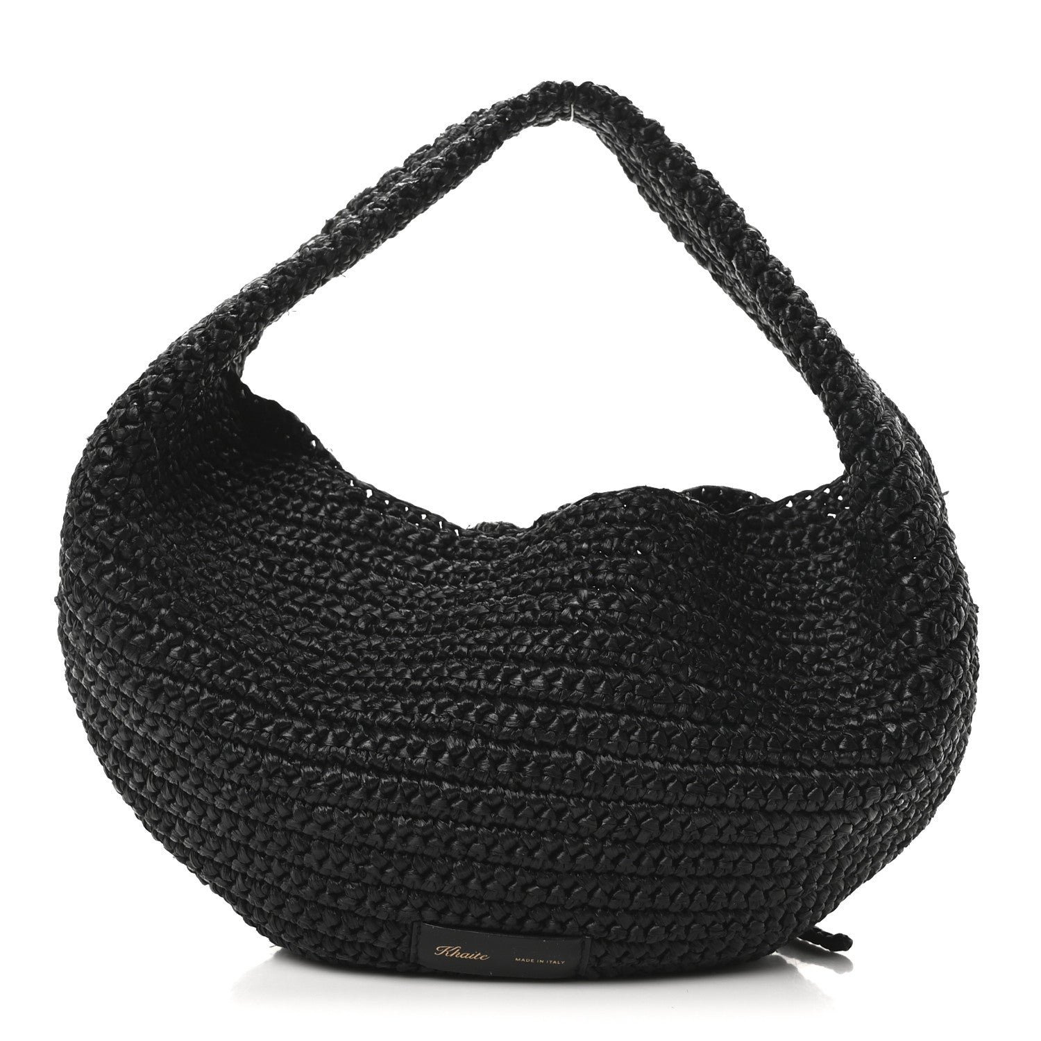 Khaite Raffia Olivia Hobo Black