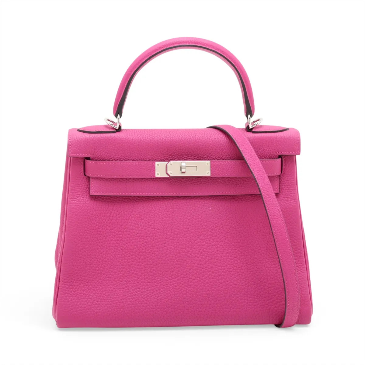 Hermès Kelly 28 Le Tournay Togo Magnolia Silver Metal Fittings
