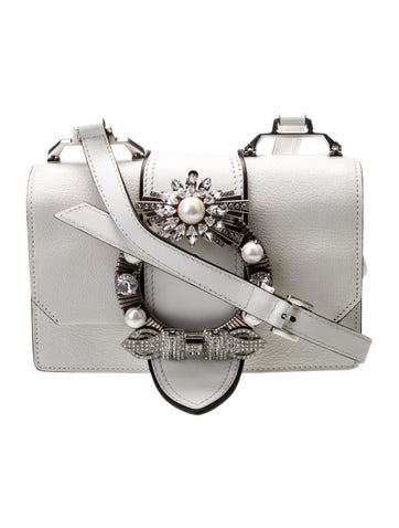 Miu Miu Goat Leather Lady Jeweled