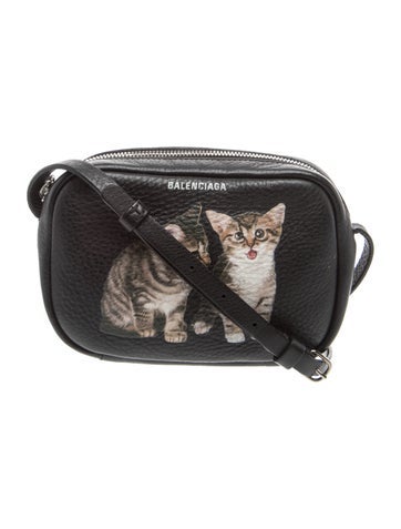 Balenciaga Leather Everyday XS Cats Camera Bag