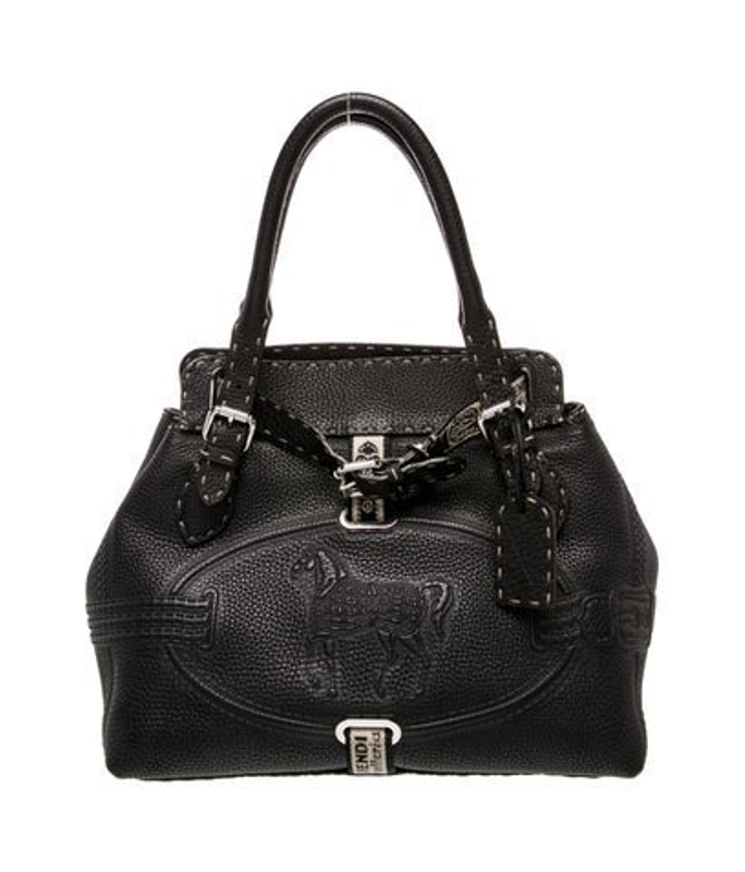 Fendi Leather Top Handle Bag Vintage