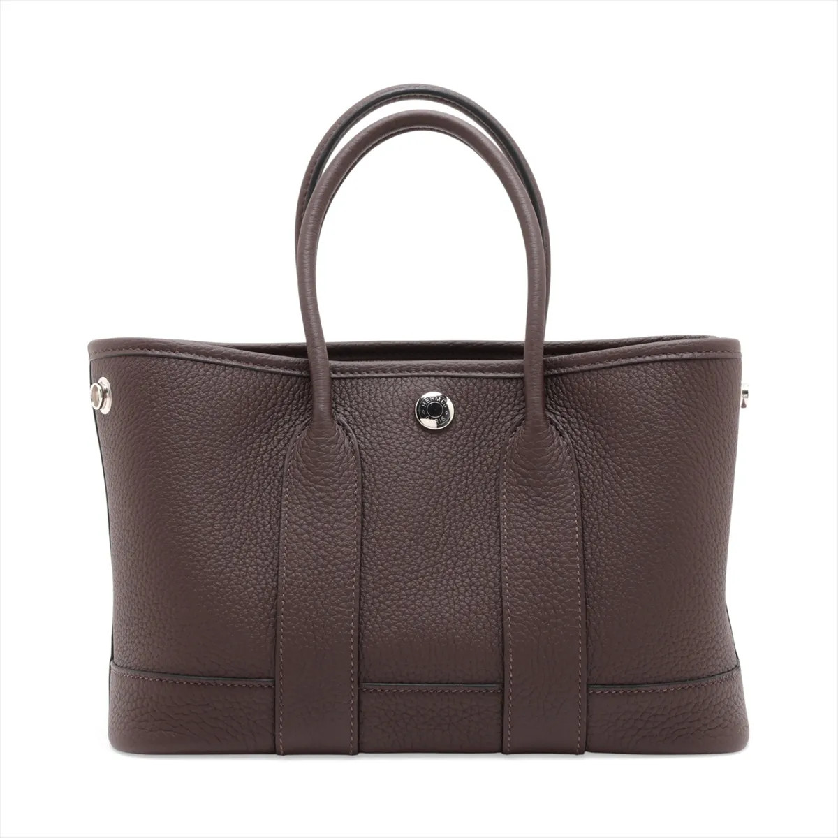 Hermès NEO GARDEN 23 Negonda Chocolat Silver Metal Fittings