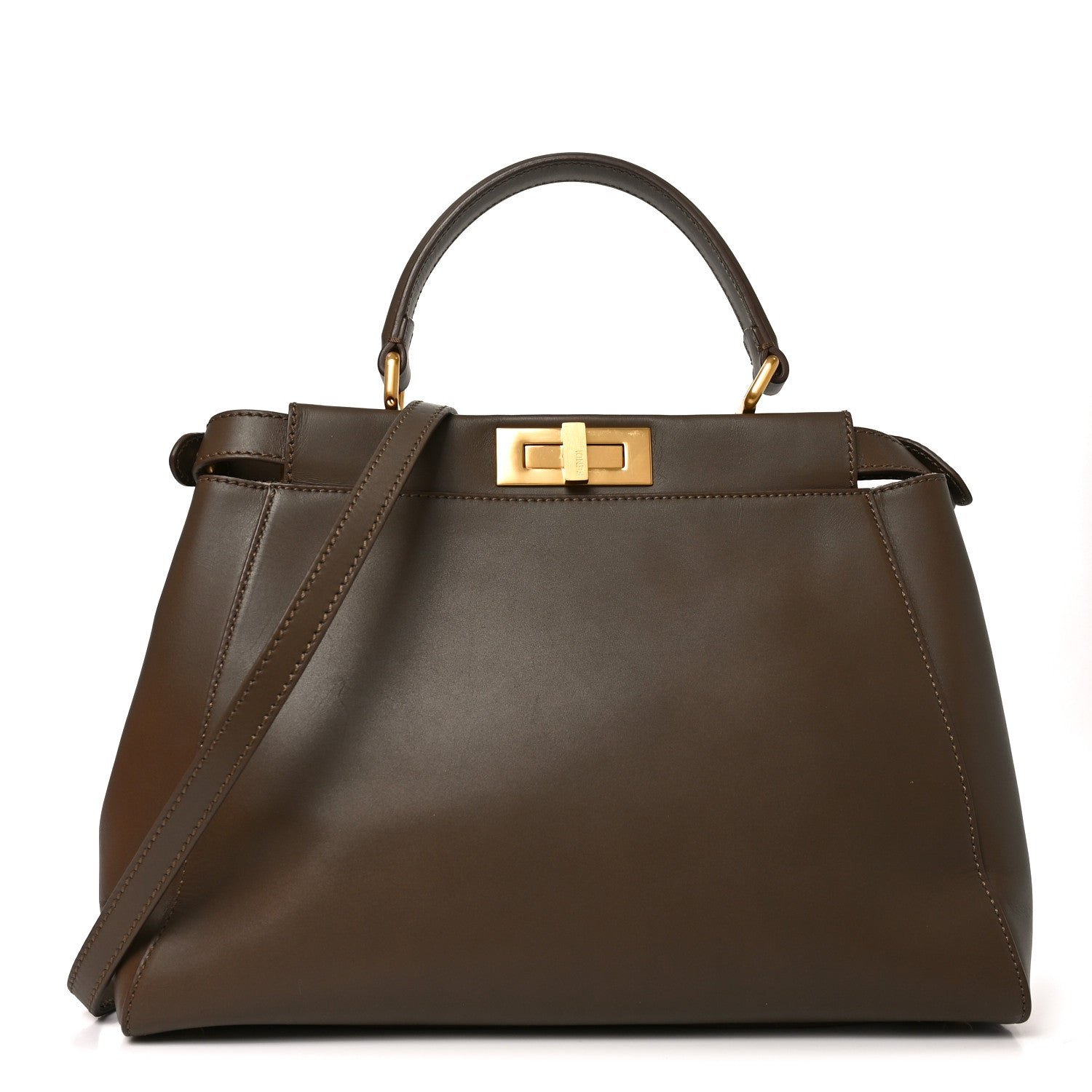 Fendi Vitello Morgan Snakeskin Medium Peekaboo Iconic Satchel Foresta