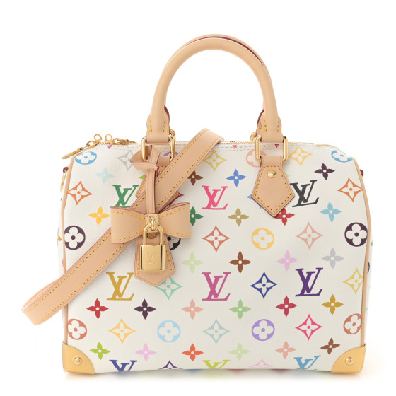 Louis Vuitton LV X TM Monogram Multicolor Speedy Bandouliere 25 White
