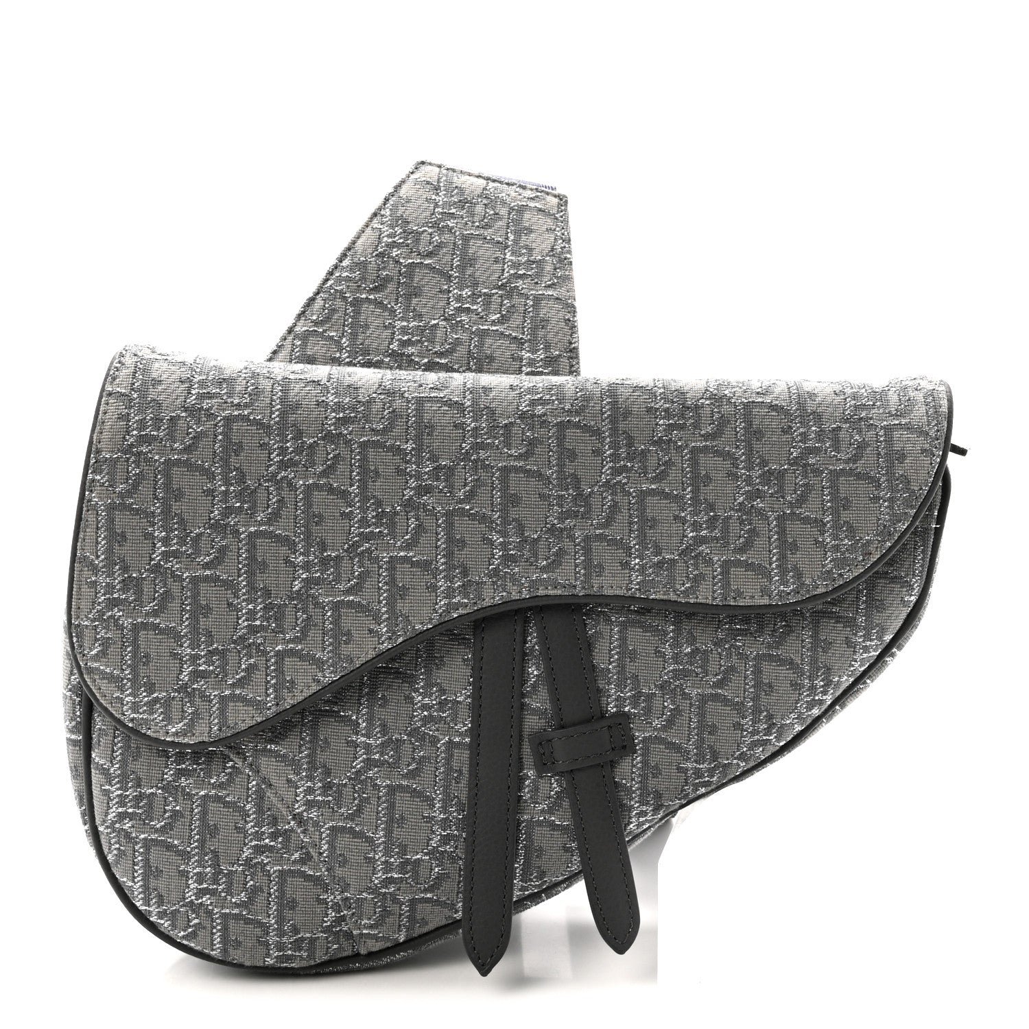 Christian Dior Oblique Mens Saddle Bag Grey