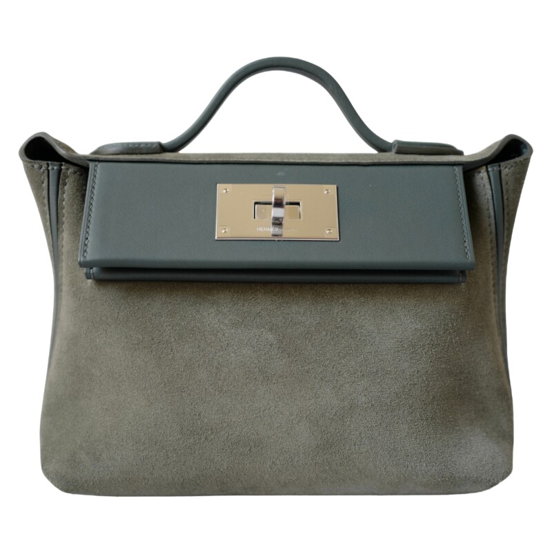 Hermes Vert Mangrove Swift and Sable Gris Grizzly 24/24 21 Palladium Hardware, 2025